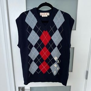 Marni Argyle Sweater Vest